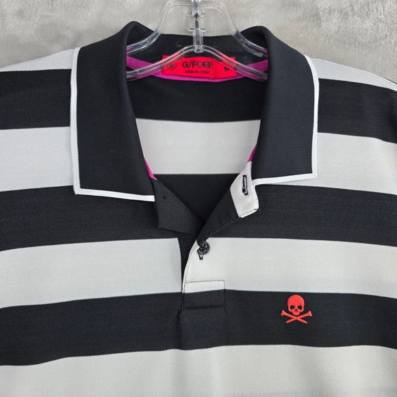 G/FORE Other - G/FORE Black and White Striped Polo Shirt